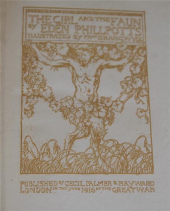 Phillpotts, Eden - The Girl and the Faun, illustrated by Frank Brangwyn, number 180 of 350, signed by the